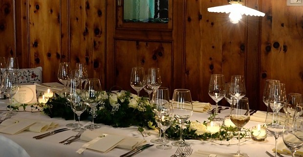 Hochzeitstafel in der Zirmstube